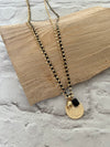 Lola Long Necklace Black/Gold