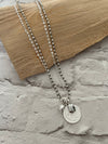 Lola Long Necklace Grey/Silver