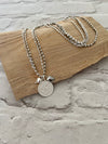Lola Long Necklace Grey/Silver