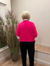 Mohair Round Neck Cardigan Red