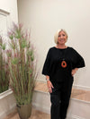Savannah Crop Sweater Black