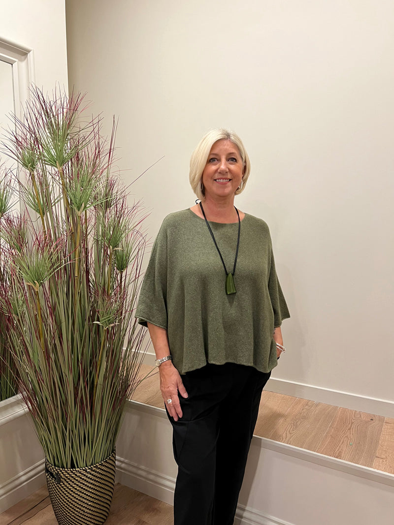 Savannah Crop Sweater Moss