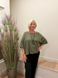 Savannah Crop Sweater Avocado