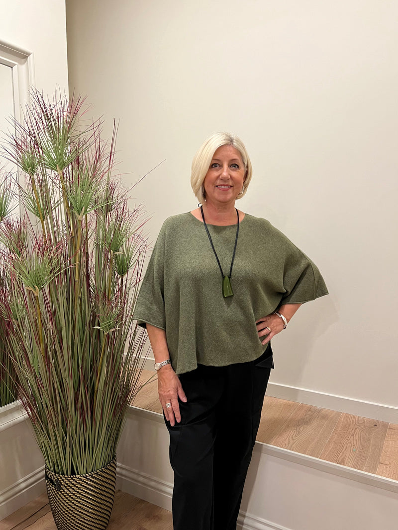 Savannah Crop Sweater Avocado