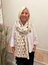 Harlequin Print Scarf Taupe