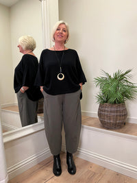 Emer Cocoon Trousers Khaki