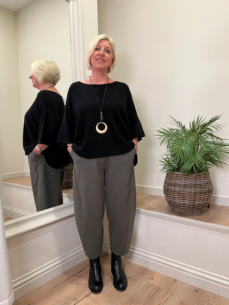Emer Cocoon Trousers Khaki