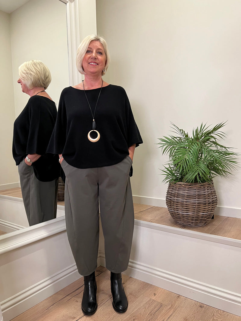 Emer Cocoon Trousers Khaki