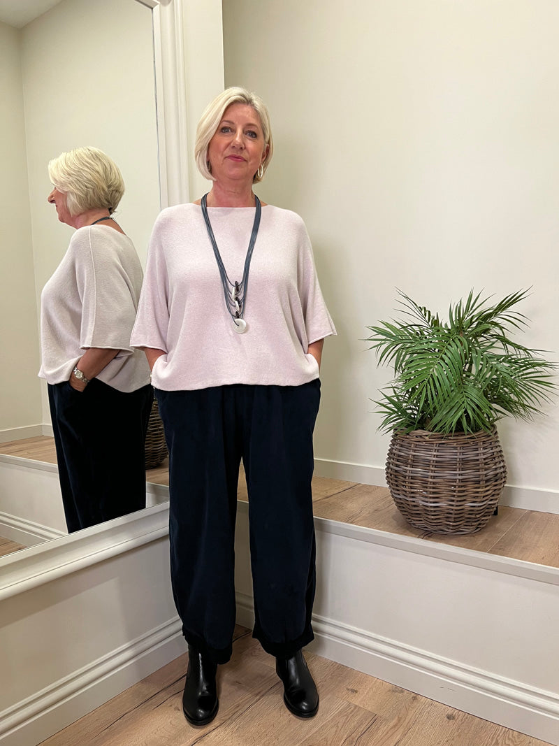 Savannah Crop Sweater Stone