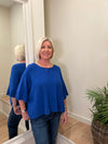 Savannah Crop Sweater Cobalt
