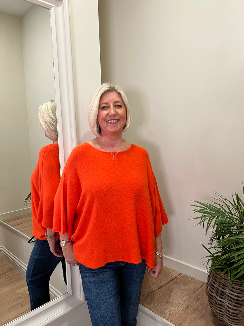 Savannah Crop Sweater Orange