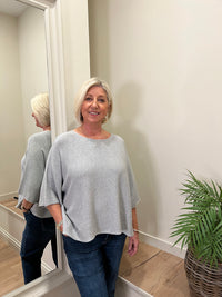 Savannah Crop Sweater Grey