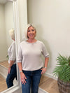 Alpaca Crop Sweater Stone