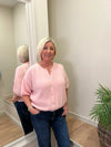 Mohair Round Neck Cardigan Baby Pink
