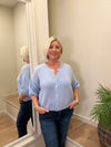 Mohair Round Neck Cardigan Baby Blue