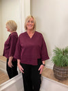 Silvia Urban V Neck Top Mulberry