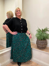 Animal Print Pleated Skirt Orange 8-14