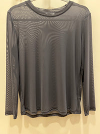Mesh Layering Top Dark Grey