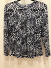 Mesh Layering Top Leopard Black/White