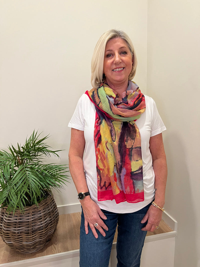 Faith Abstract Scarf Multicolour