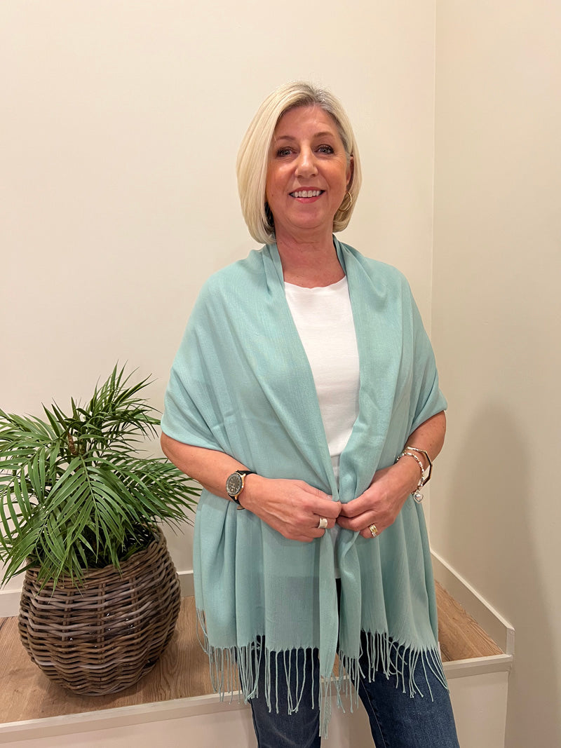 Plain Pashmina Scarf Mint