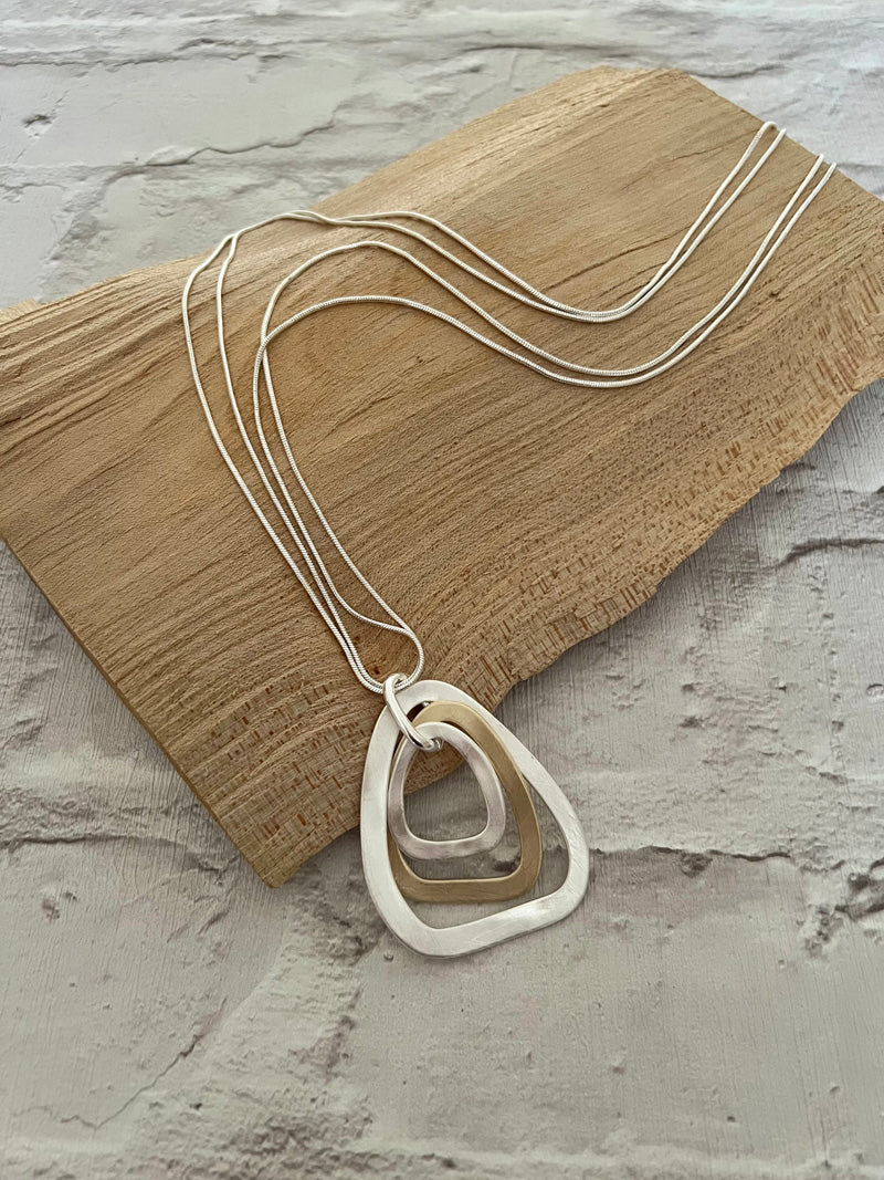 Cassandra Long Necklace Silver/Gold