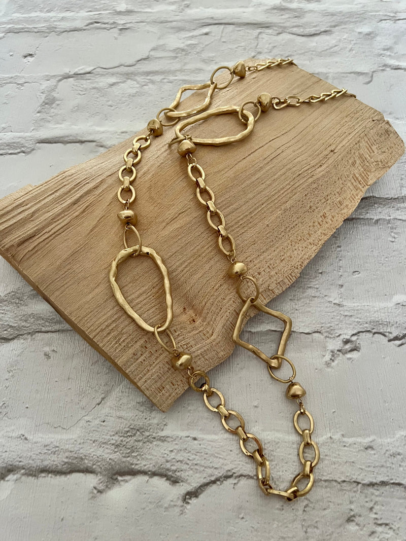 Sara Chunky Links Necklace Gold