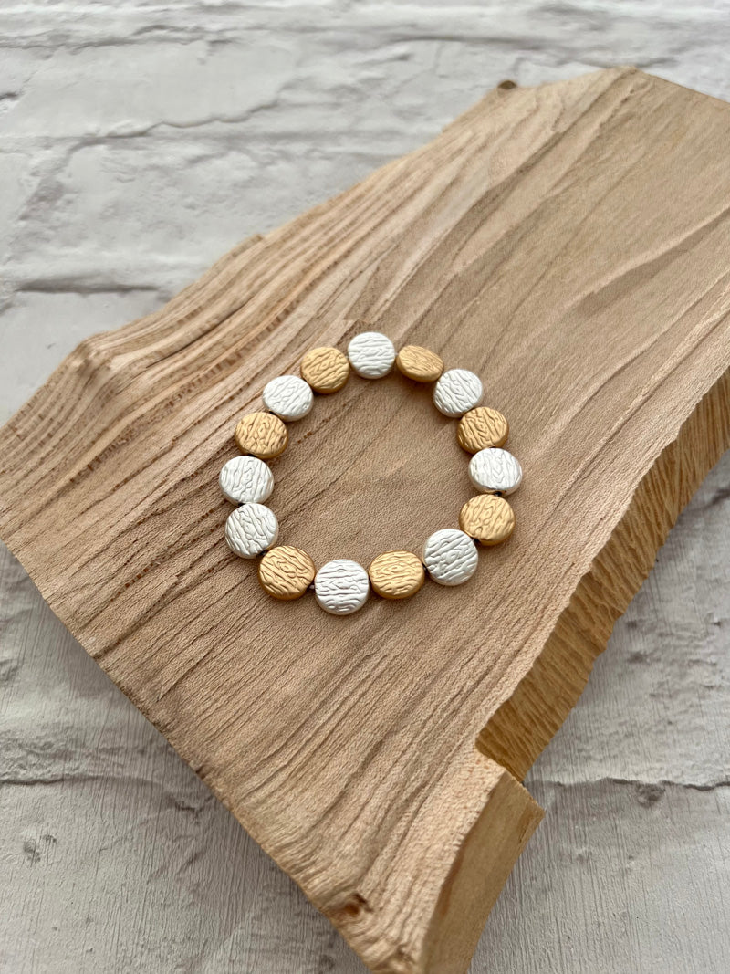 Ivy Disc Bracelet Silver/Gold