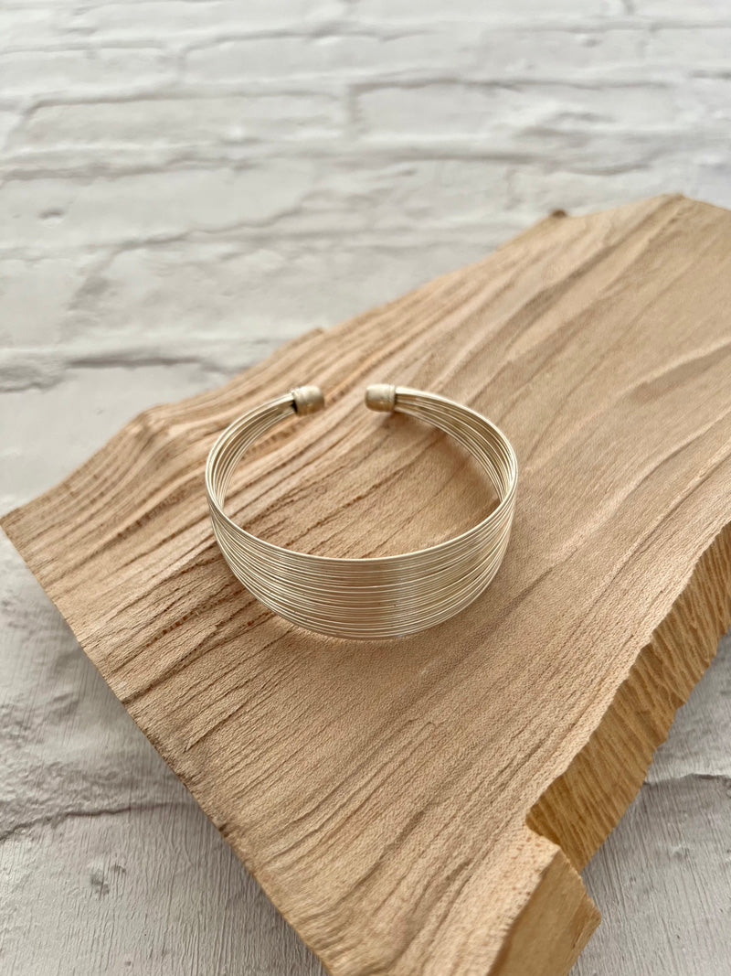Liquid Cuff Bangle Antique Gold