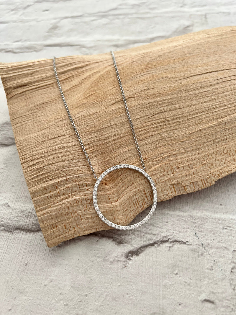 Amy Pendant Necklace Silver Plated