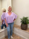 Mohair Crop Layering Sweater Lilac