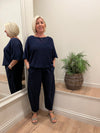 Emer Cocoon Trousers Navy