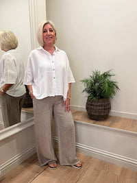 Ava Cotton Mix Trousers Taupe 8-12