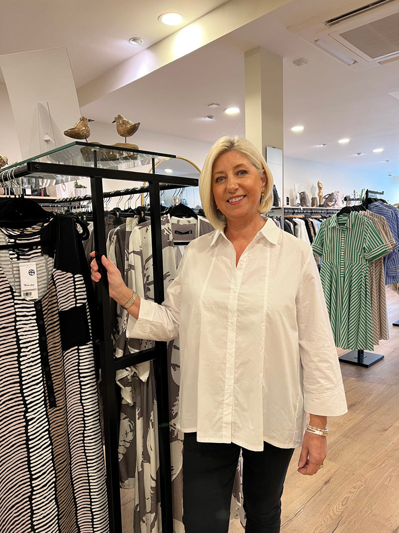 TIRELLI Pin Tuck Shirt White
