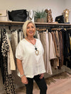 TIRELLI Bishop Sleeve Top White