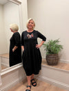 TIRELLI Diagonal Seam Dress Black