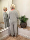 Ava Amara Cotton Mix Trousers Taupe