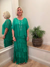 Sophia Silk Dress Emerald