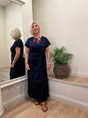 Tie Side T-Shirt Maxi Dress Black