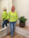 Nina Fine Knit Top Zest