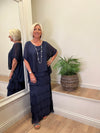 Sophia Silk Dress Navy