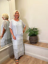 Sophia Silk Dress Silver Grey