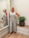 Ava Cotton Mix Culotte Dungarees Khaki