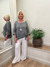 Ava Cotton Mix Trousers White