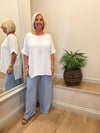 Ava Ayla Cotton Tunic Top White
