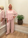 Ava Cotton Mix Trousers Blush