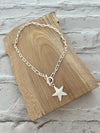 Star Links Necklace Silver