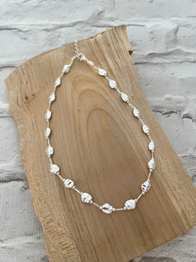 Harper Nugget Necklace Silver