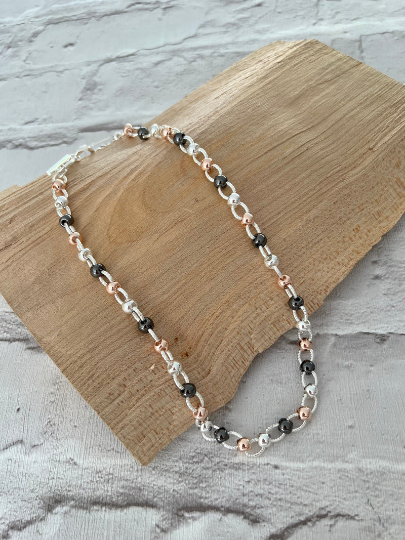 Bea Links Necklace Silver/Multi