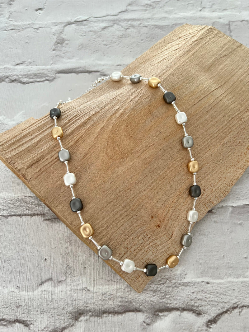 Gracee Link Necklace Silver/Multi